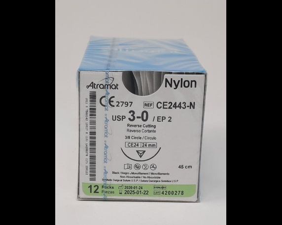 Nylon  3-0 Sc-26 Ce2443-n Atramat