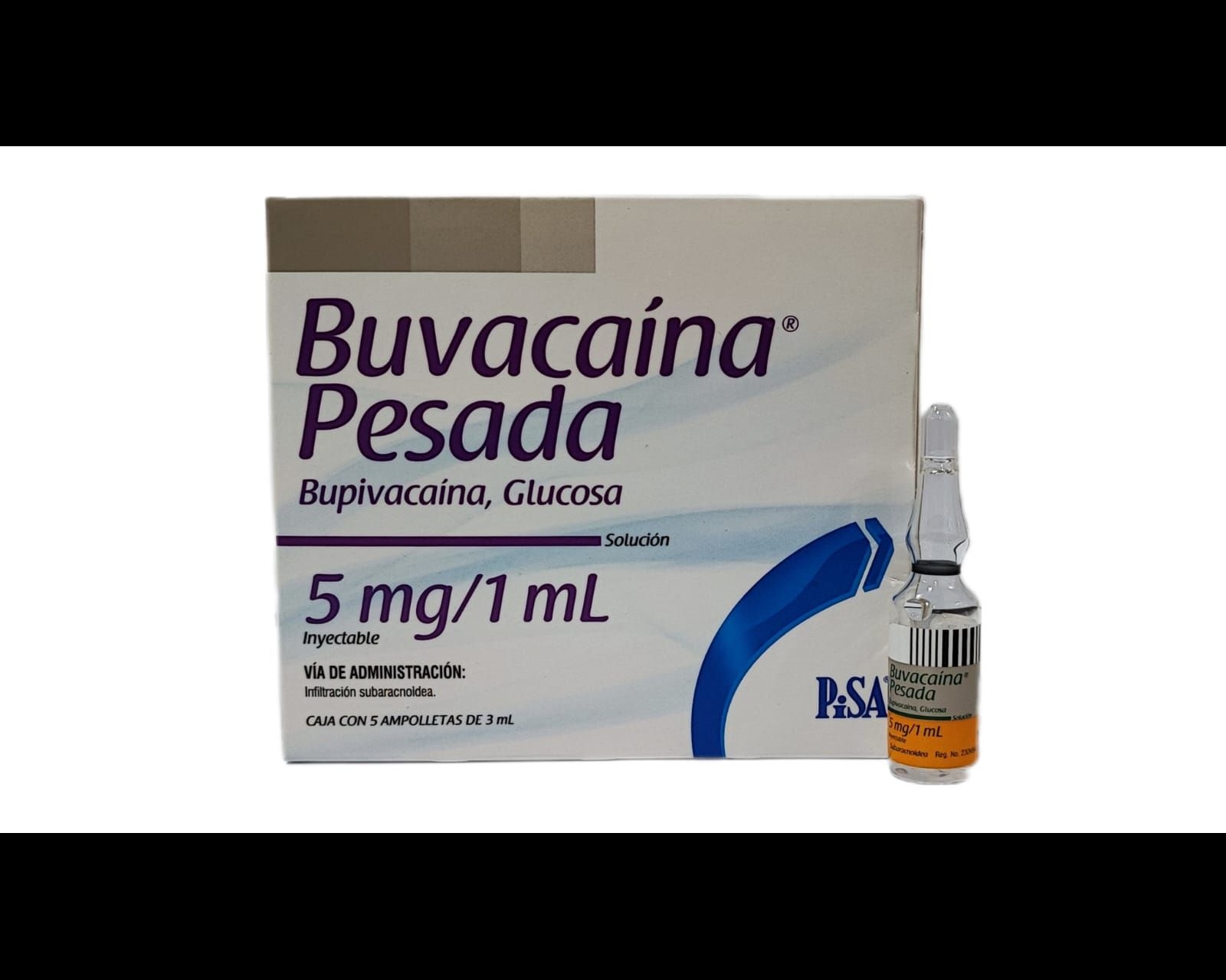 Buvacaina Pesada (bupivacaina+glucosa 15mg/3ml Ampolla) Pisa