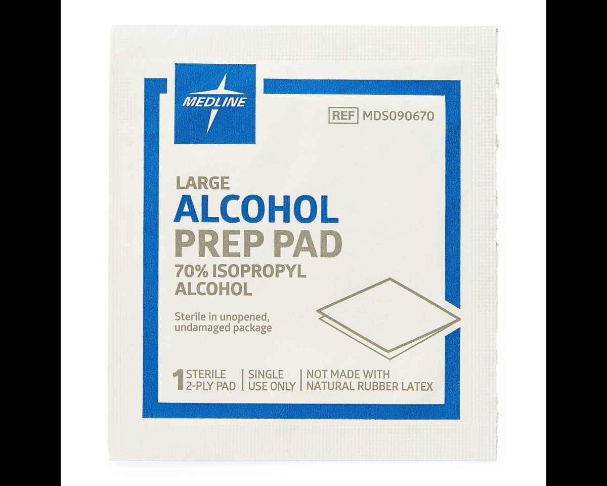 Alcohol Prep Pad 70% Isopropyl Medline
