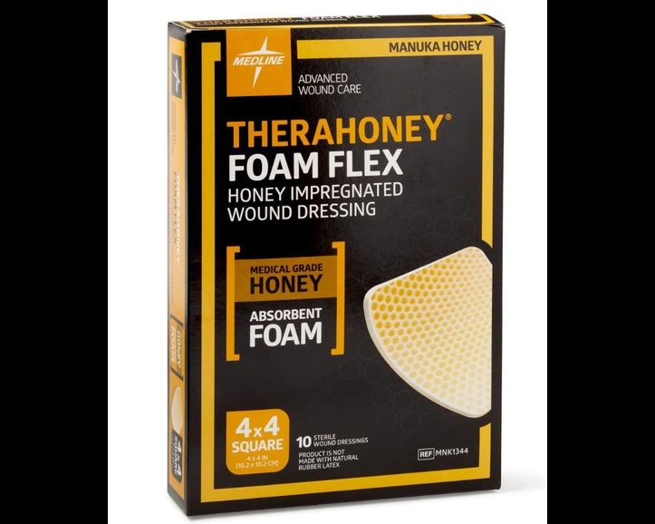 Therahoney Foam Flex Aposito Para Heridads 4´´x4´´
