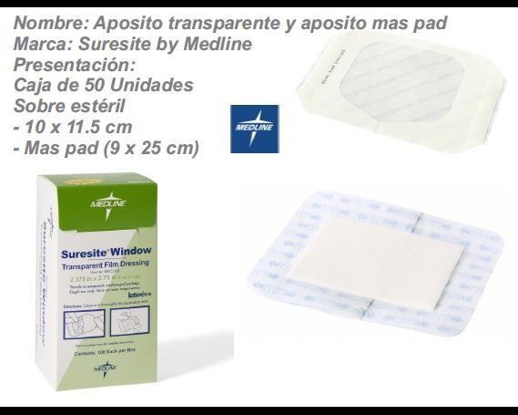 Apósito Transparente Con Ventana 6x7cm (2.375" X 2.75") Medline