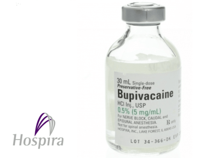 Bupivacaina (clorhidrato De Bupivacaina Inyección Usp 150mg/30ml 0.5%) Hospira