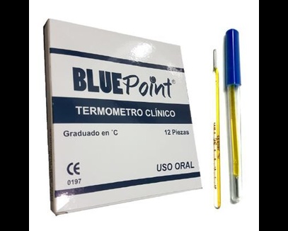 Termometro Clinico De Mercurio - Uso Oral Bluepoint, Diagnóstico y  Examinación