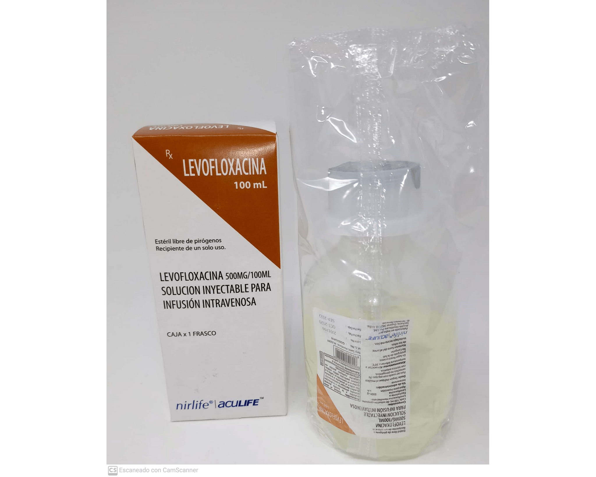 Levofloxacina (solución Inyectable Para Infusión 500mg/100ml) Aculife